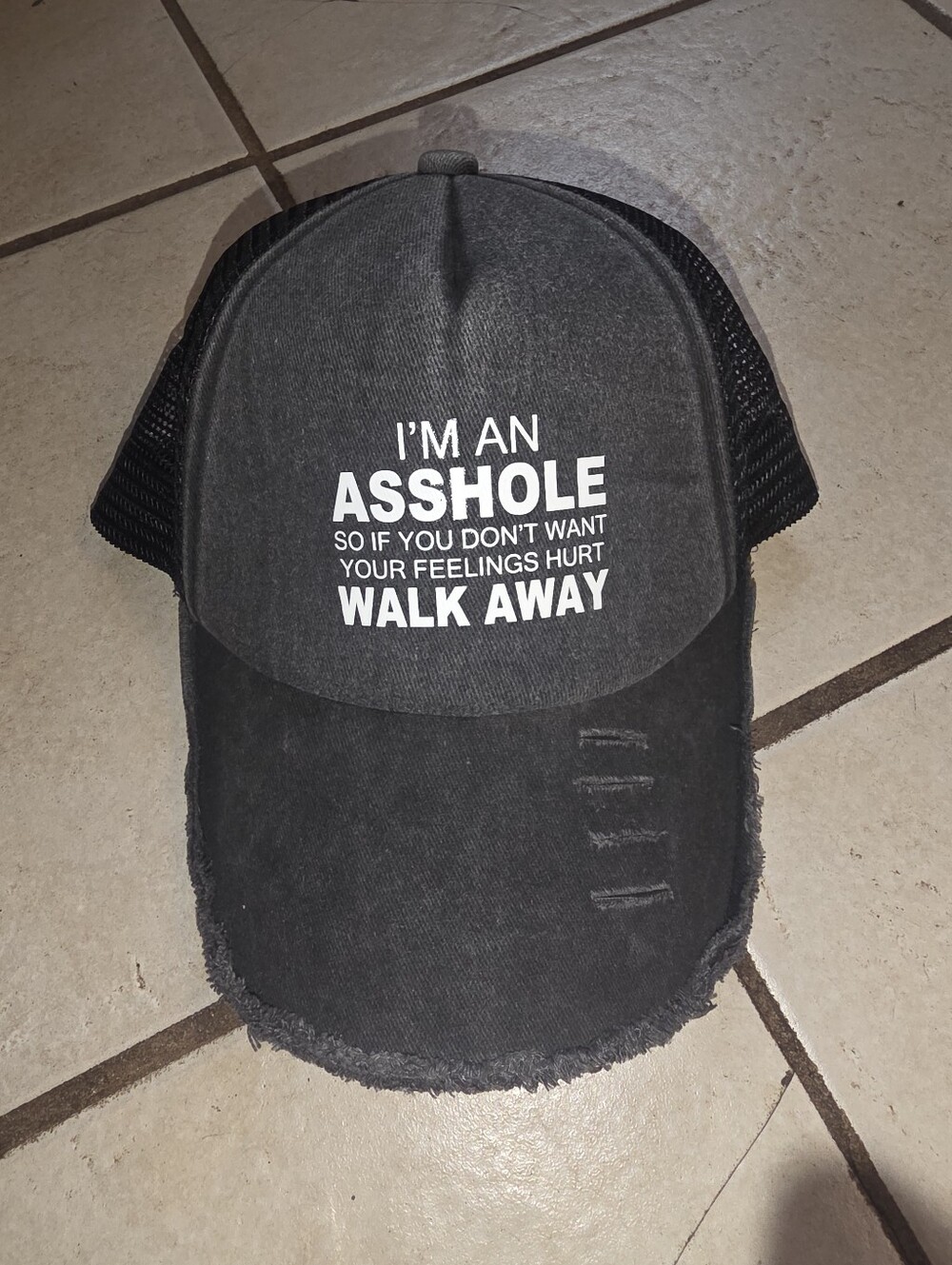 I'm An Assholes So If You Don't Want Your Feelings Hurt Walk Away Funny Hat Cap